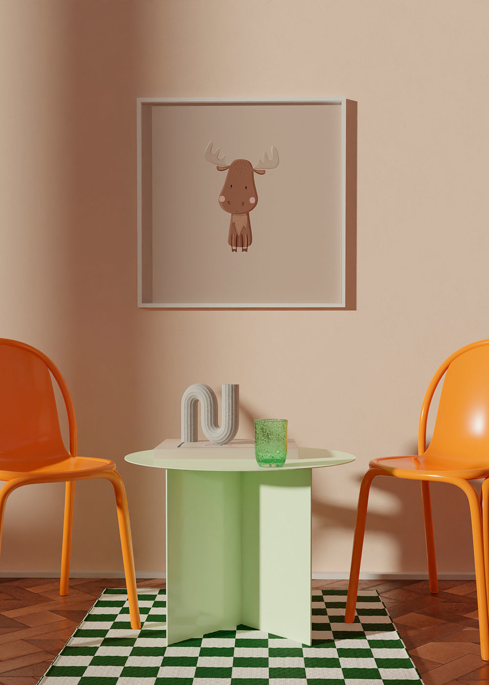 Illustration minimaliste d'élan