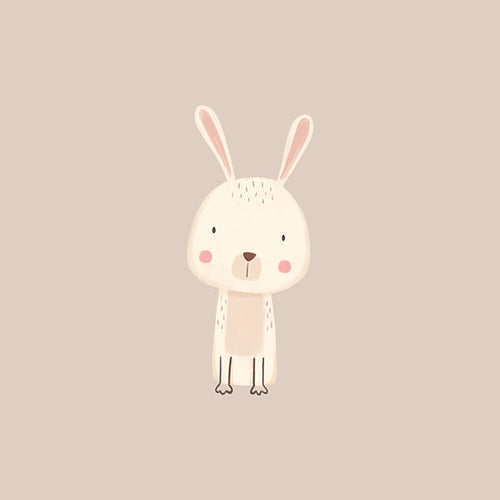 Affiche enfant lapin minimal fond beige