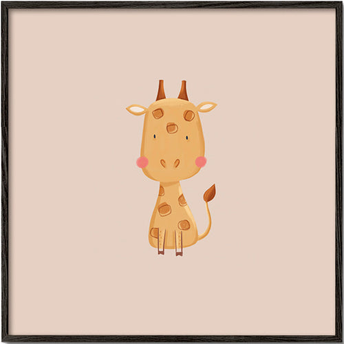 Affiche enfant avec girafe minimaliste