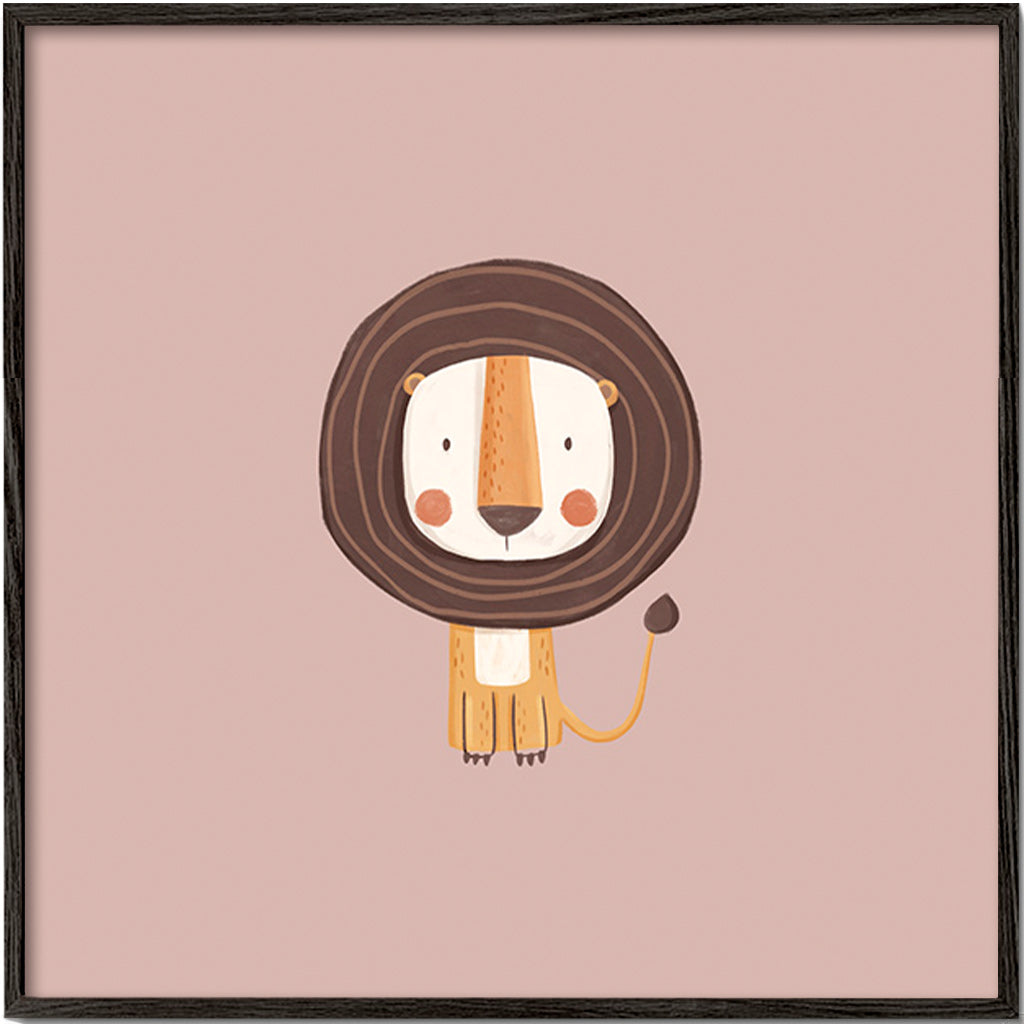 Affiche enfant : lion minimaliste