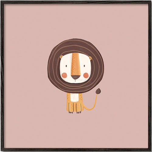 Affiche enfant : lion minimaliste