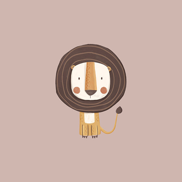 Affiche enfant : lion minimaliste