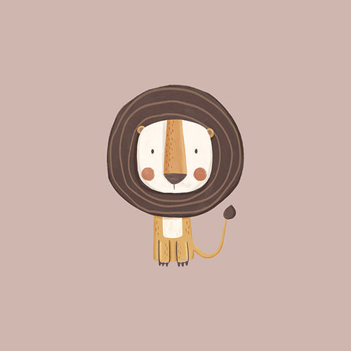 Affiche enfant : lion minimaliste