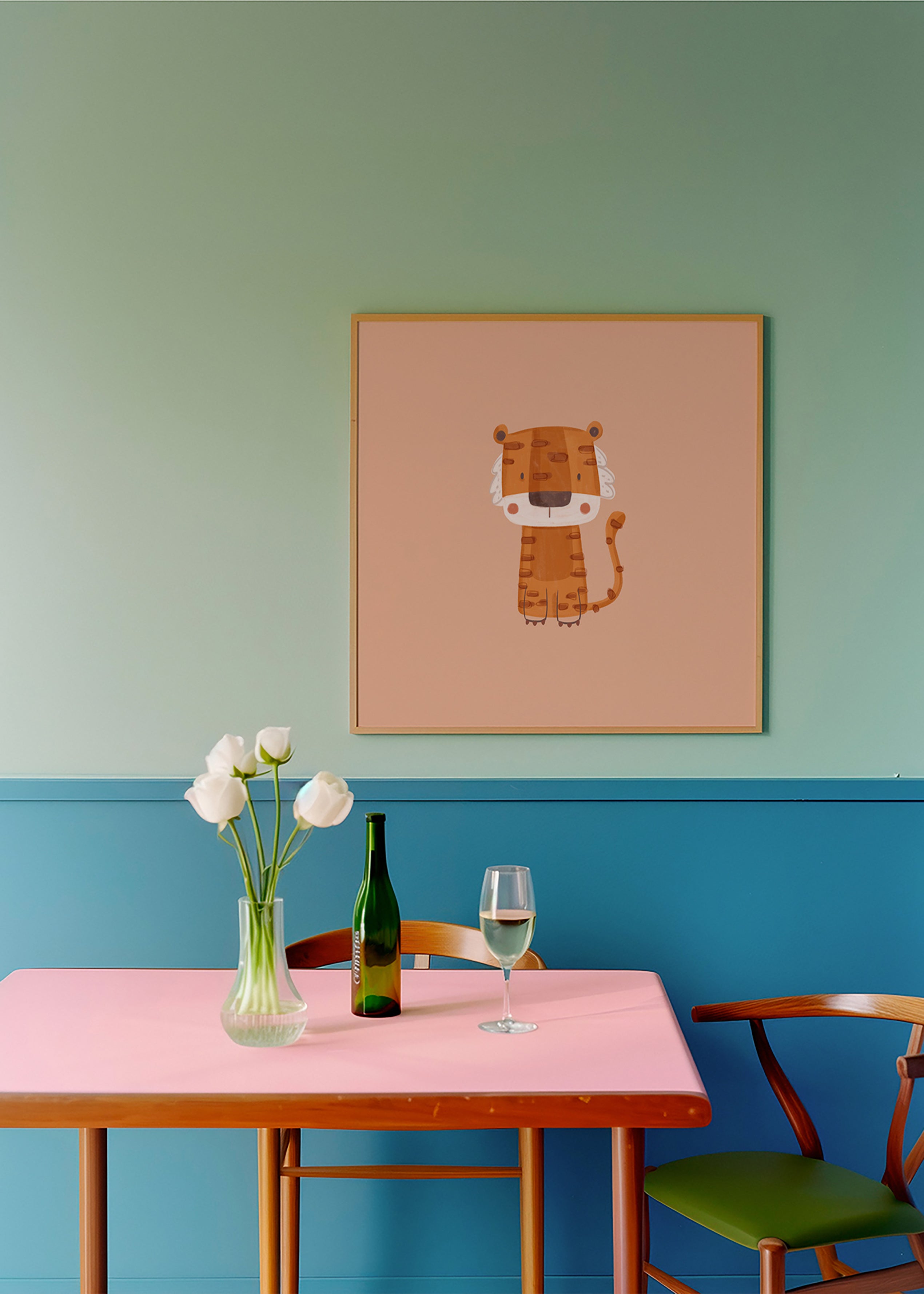 Tigre illustré minimaliste