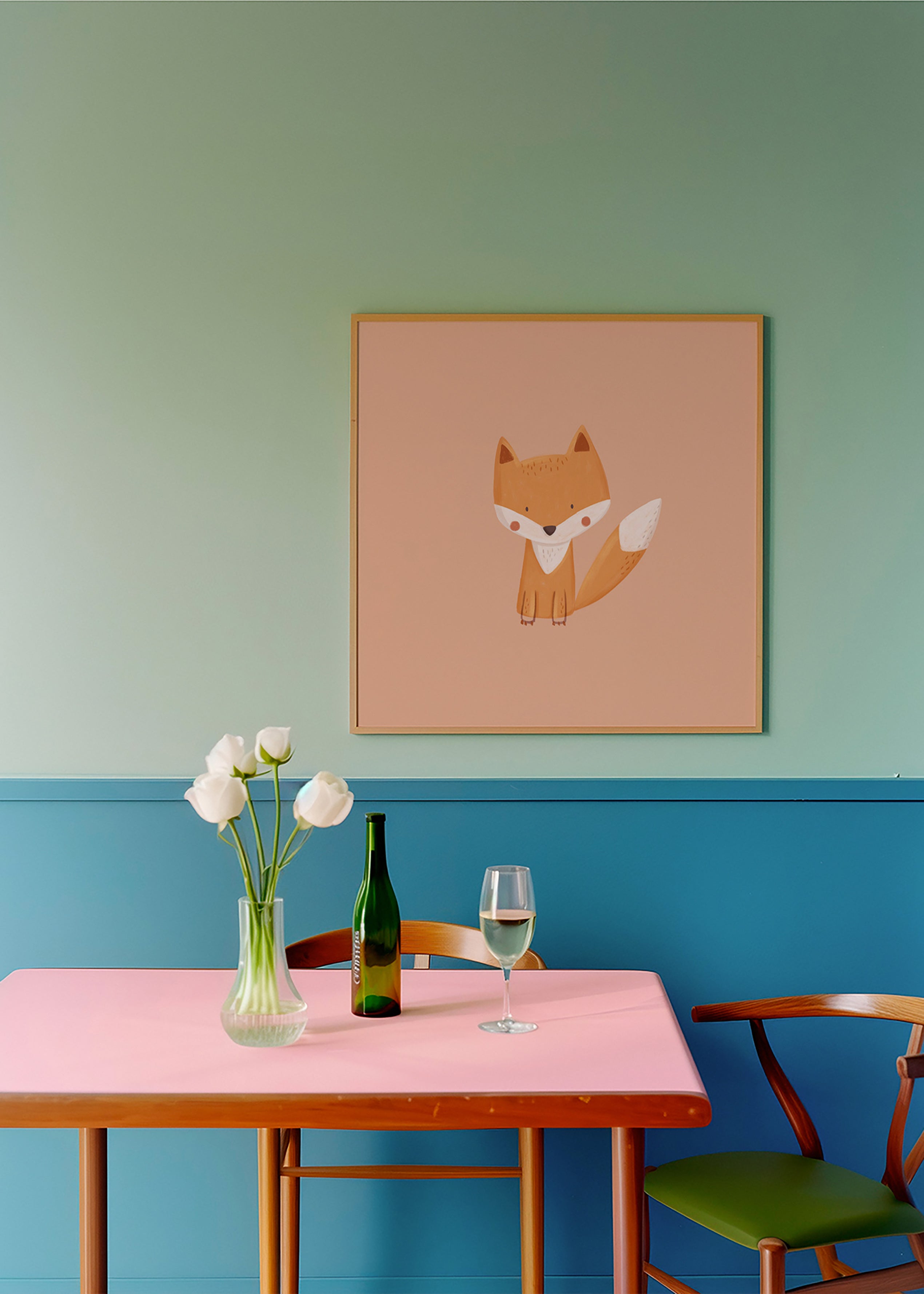 Illustration enfant: renard adorable