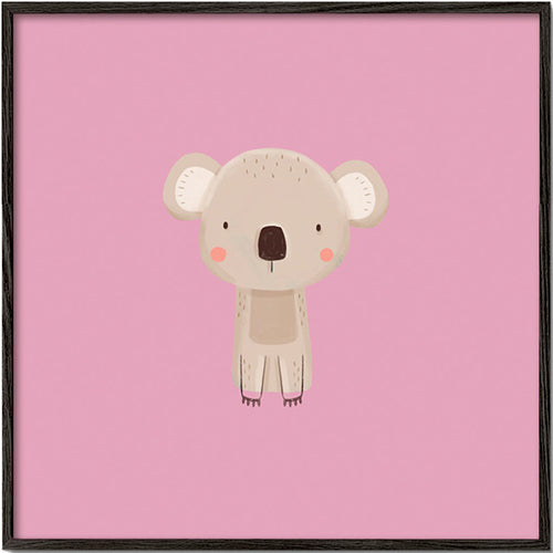Illustration enfantine : koala rose minimal