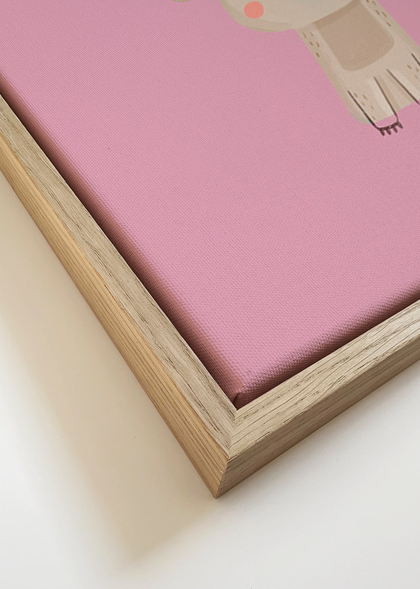 Illustration enfantine : koala rose minimal