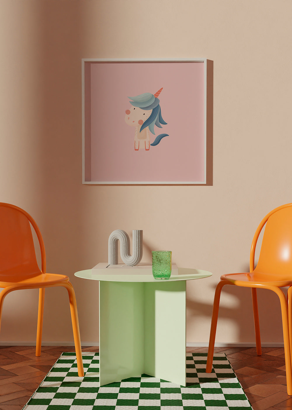 Lámina enfant : licorne mignonne