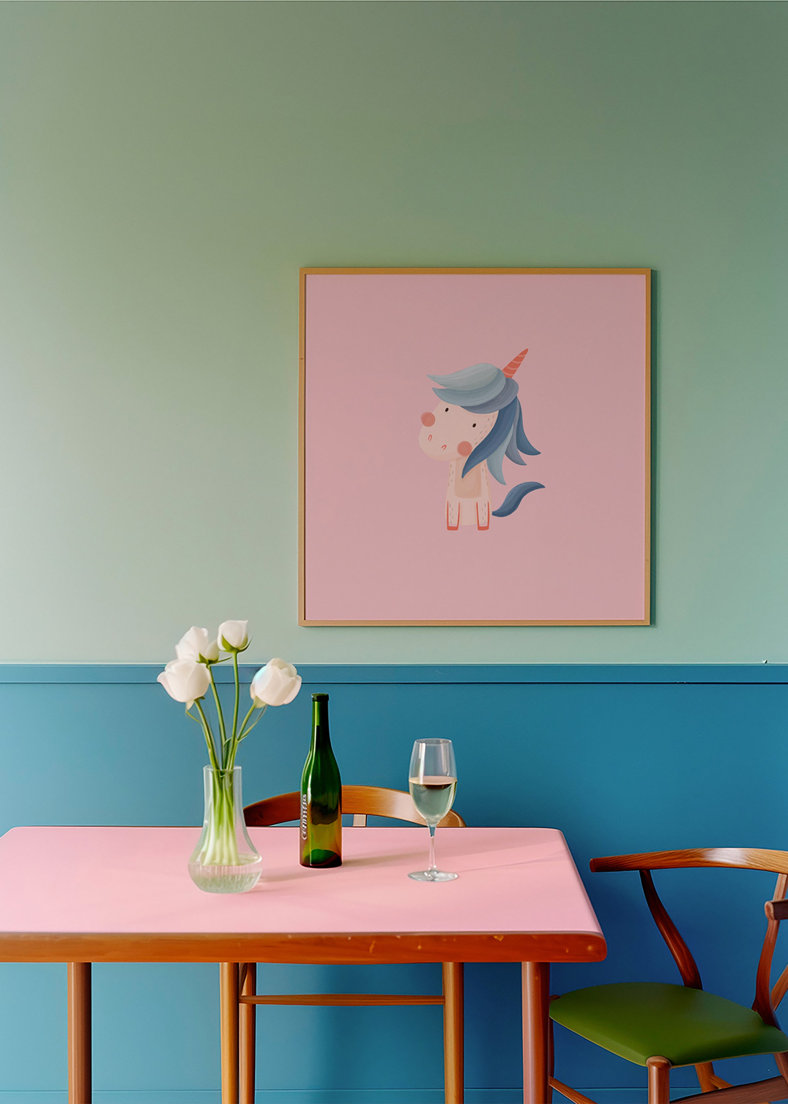 Lámina enfant : licorne mignonne