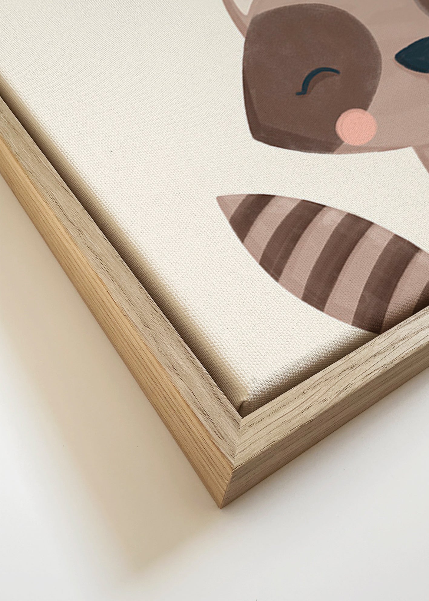 Illustration enfant : raton laveur souriant