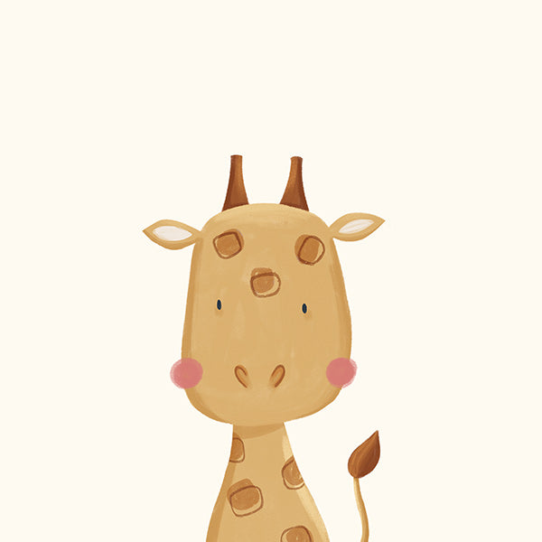 Illustration enfant : girafe douce