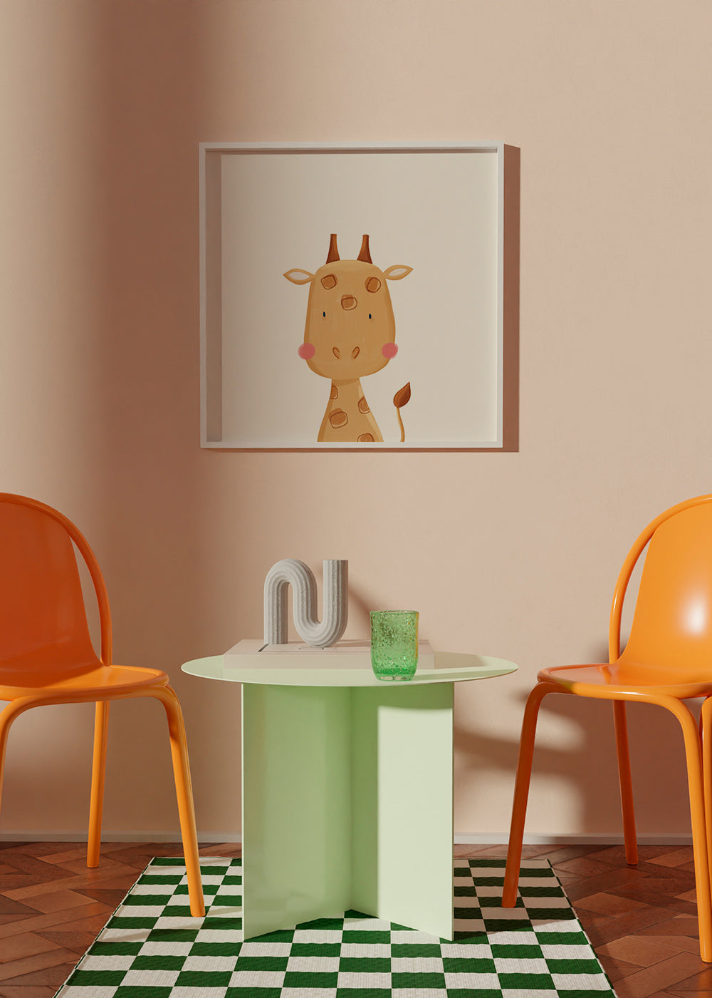 Illustration enfant : girafe douce