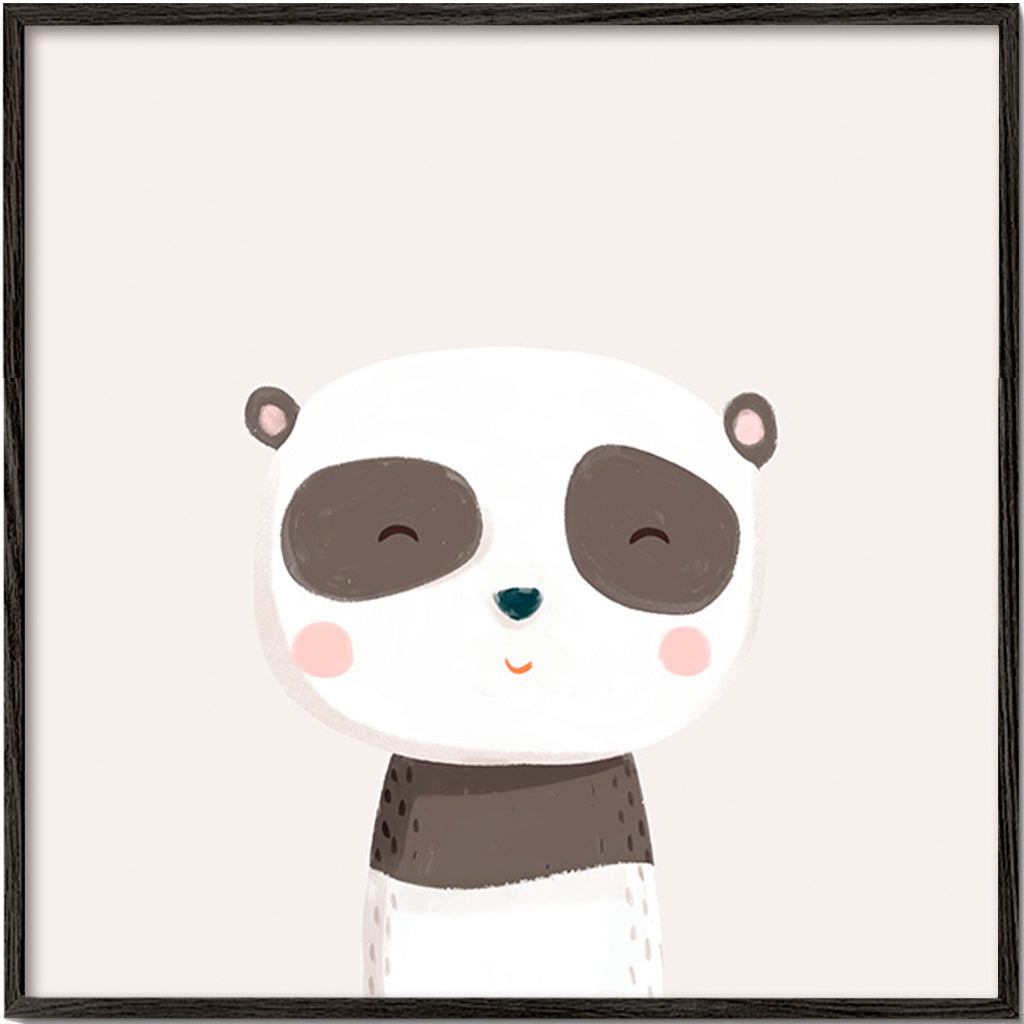 Affiche enfant panda doux illustré
