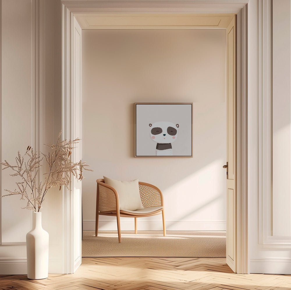 Affiche enfant panda doux illustré