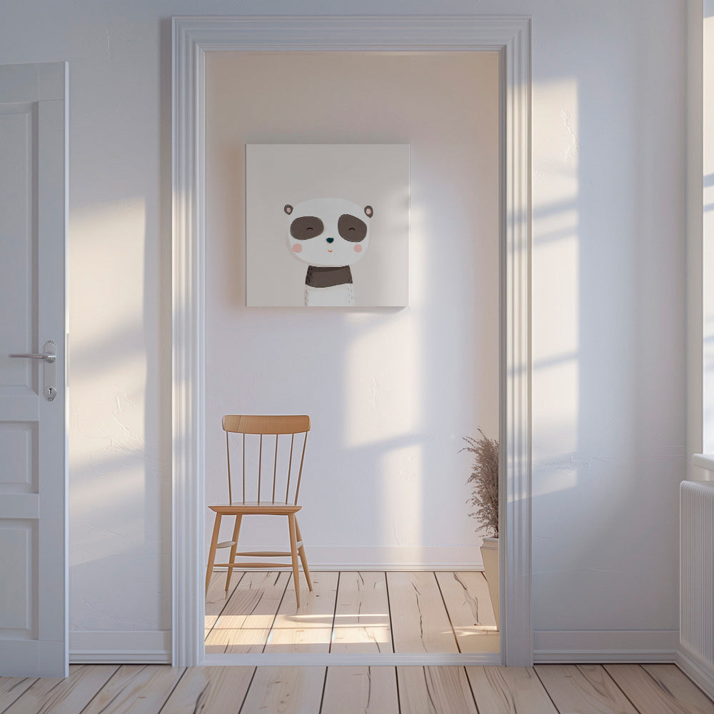 Affiche enfant panda doux illustré