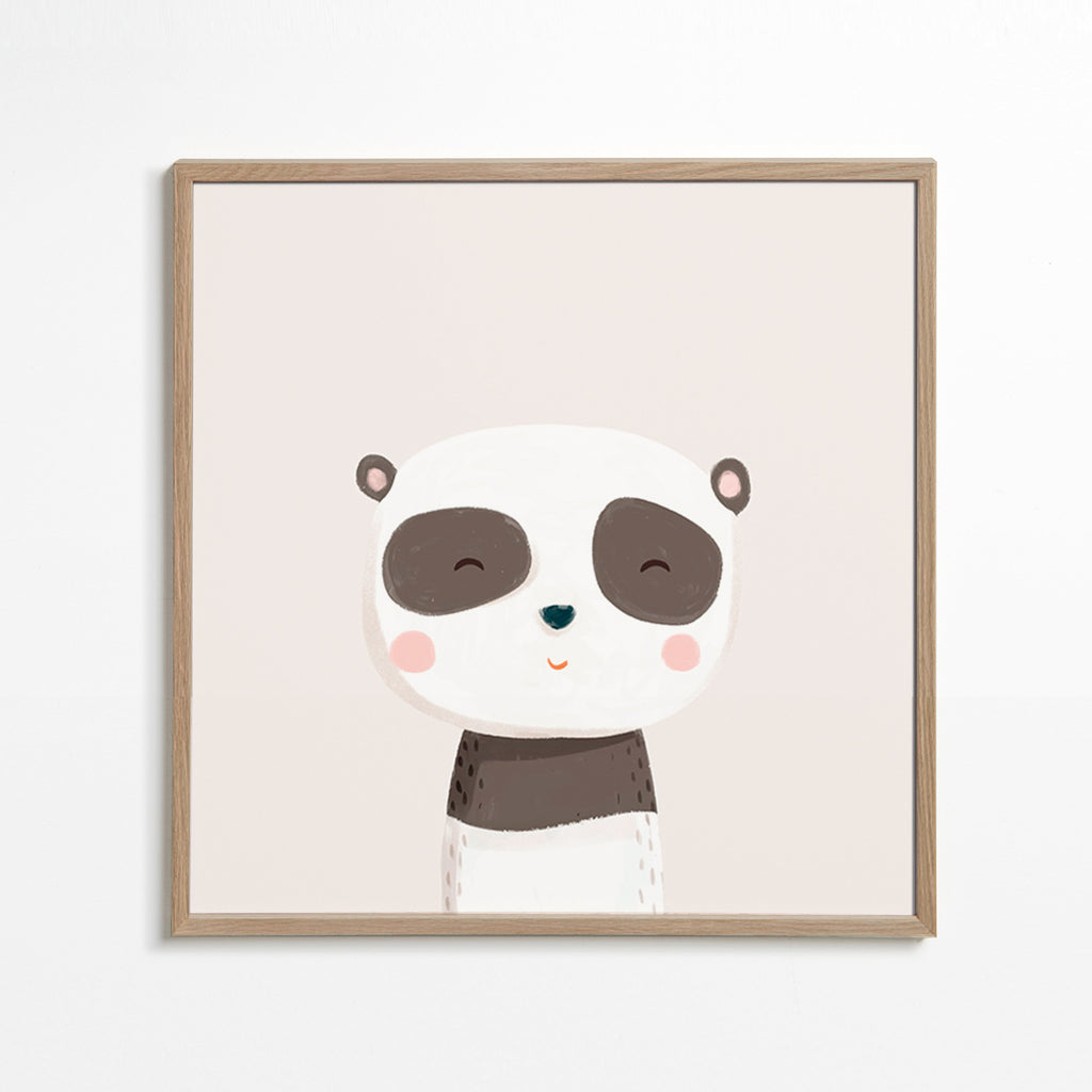 Affiche enfant panda doux illustré