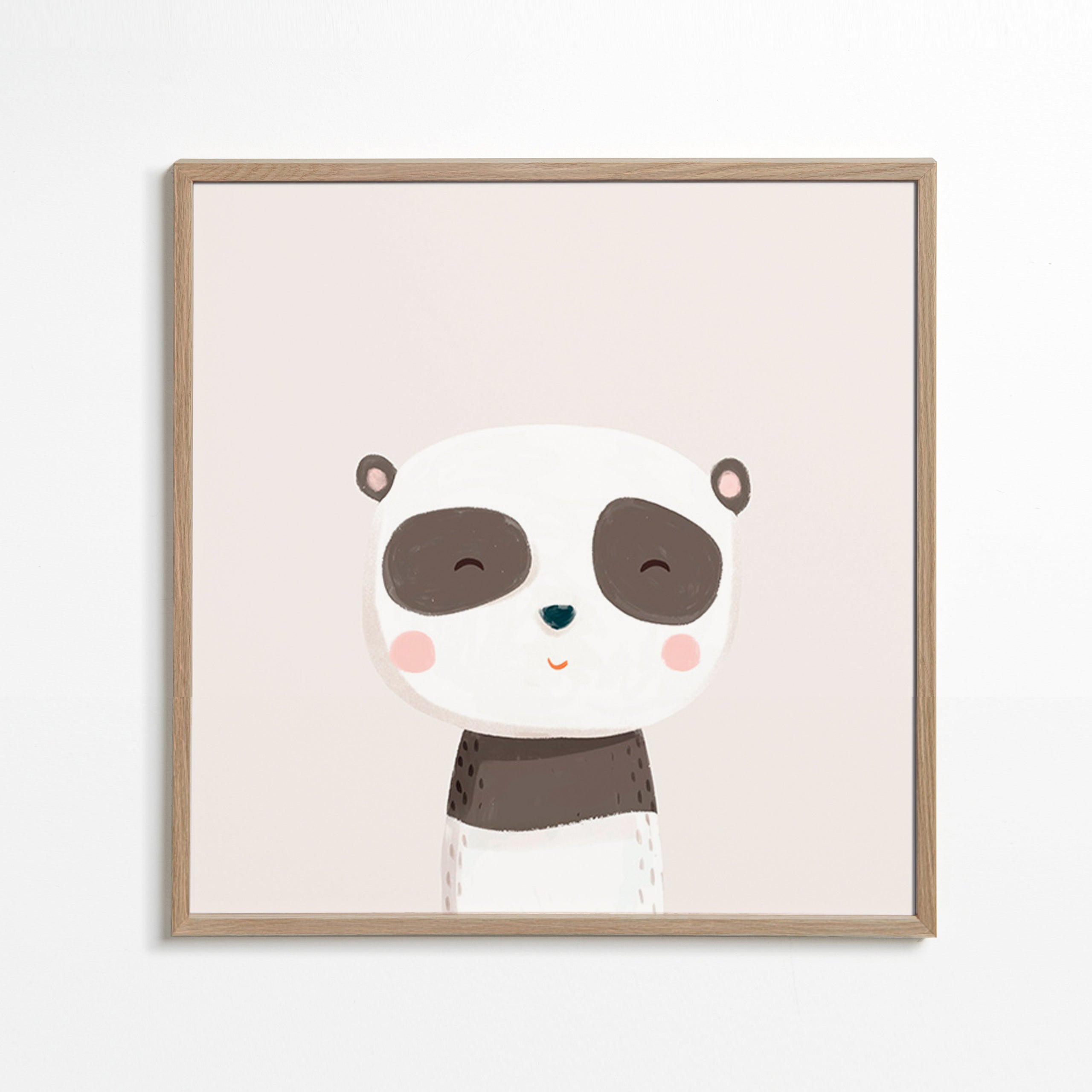 Affiche enfant panda doux illustré