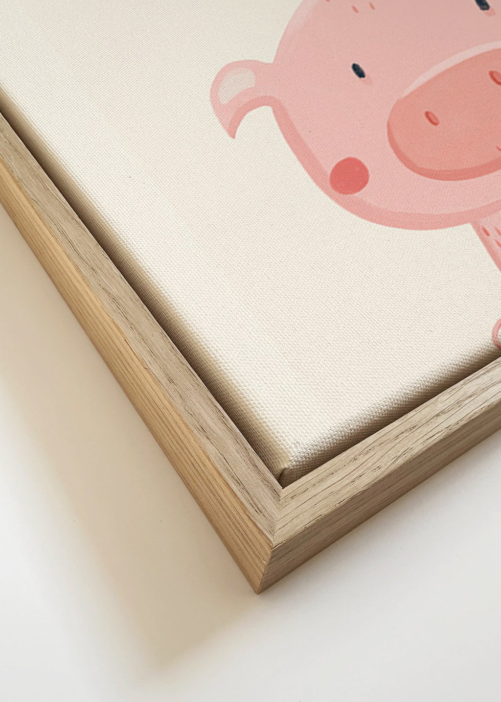 Illustration enfantine de cochon rose