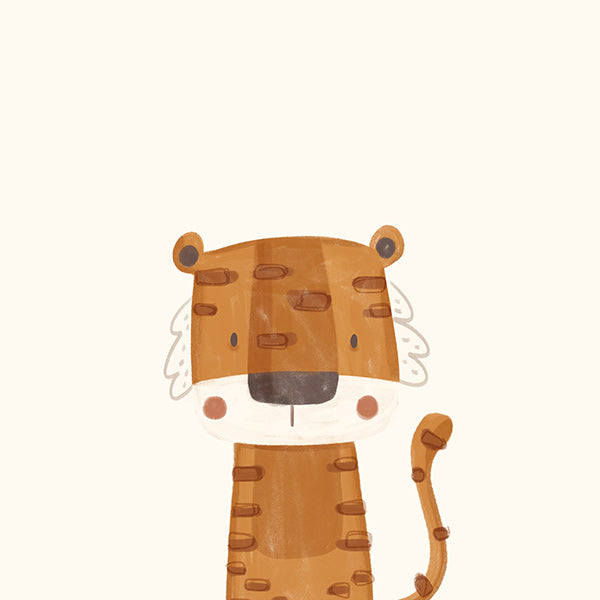 Illustration enfant : tigre sympathique