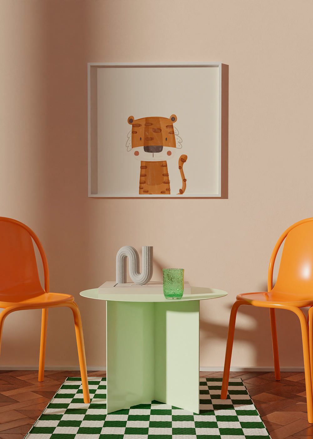 Illustration enfant : tigre sympathique