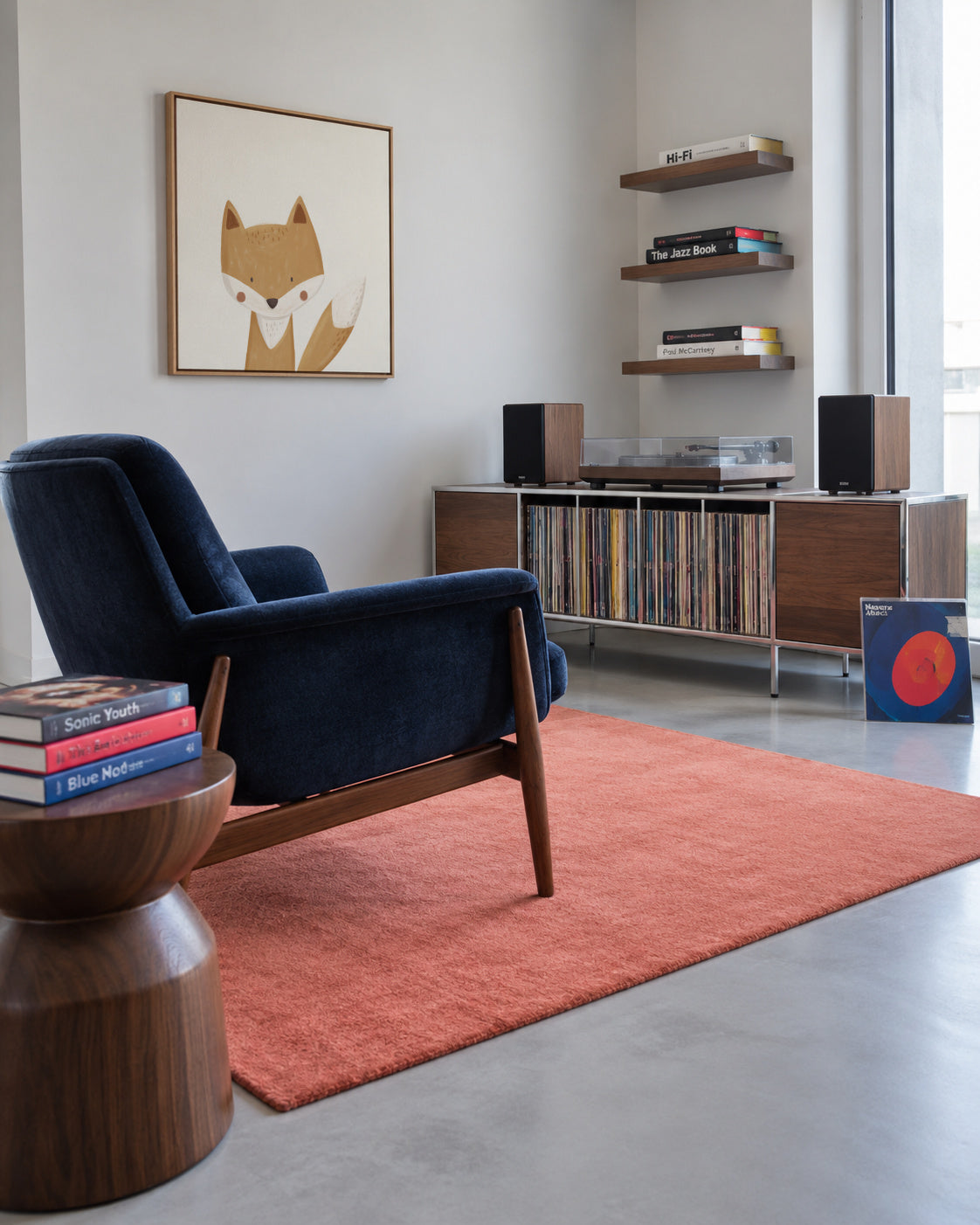 Sweet fox - Framed canvas in an interior
