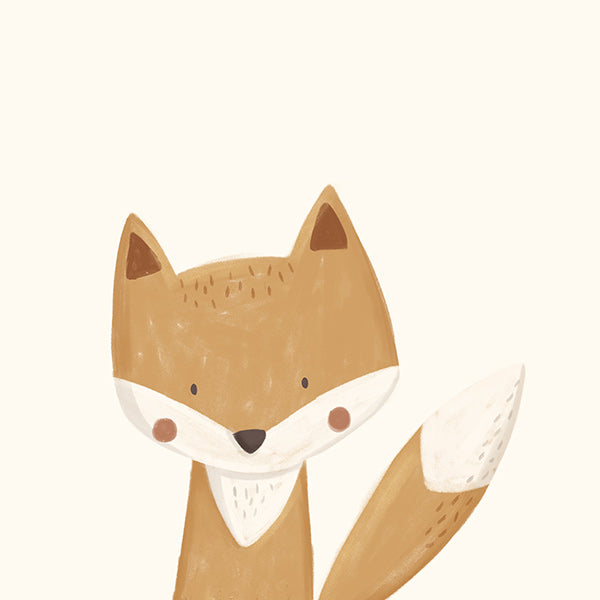 Renard illustré mignon