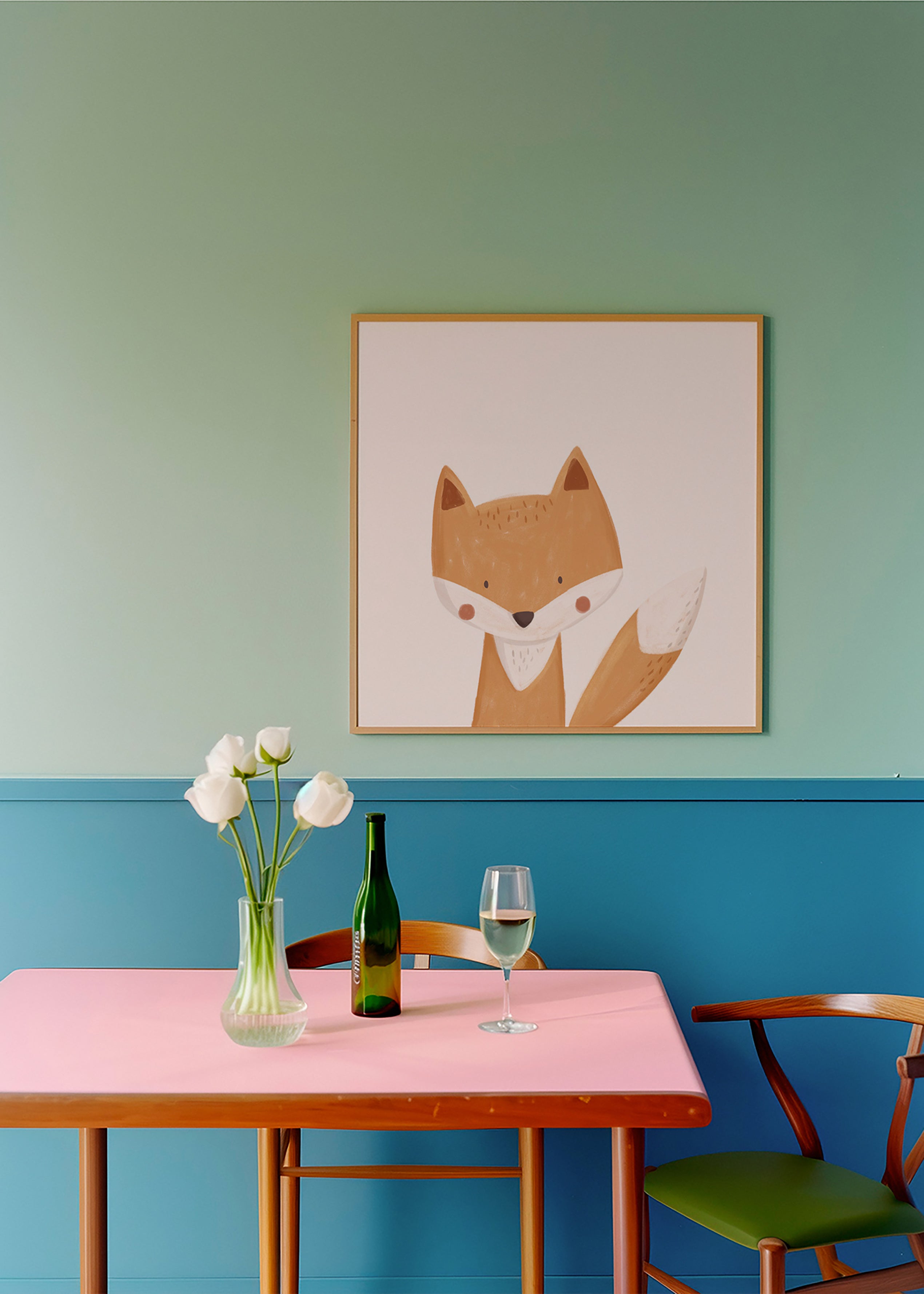 Renard illustré mignon