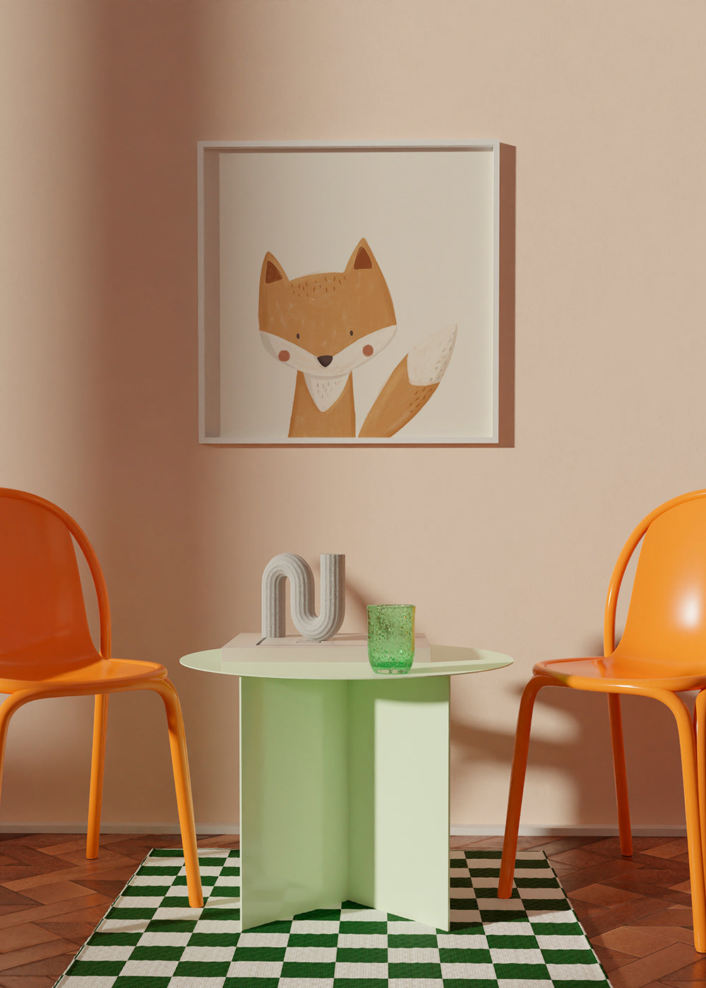 Renard illustré mignon