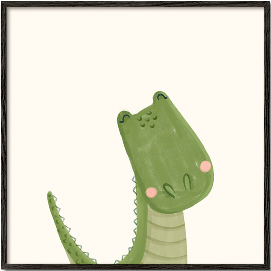 Illustration enfant crocodile souriant