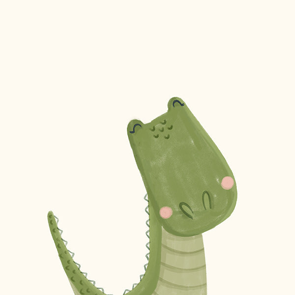 Illustration enfant crocodile souriant