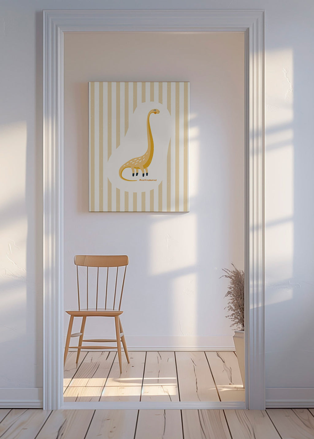 Laminé enfant Brachiosaurus jaune