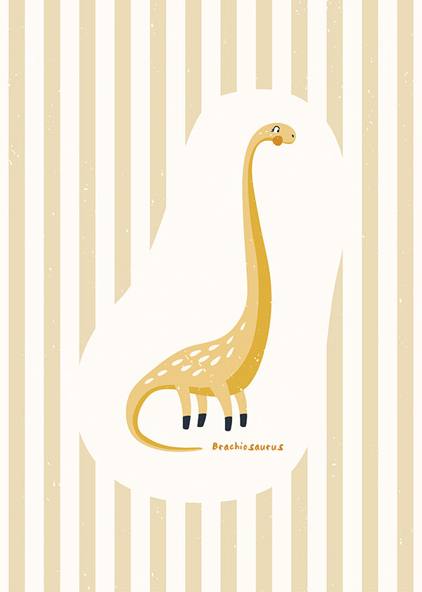 Laminé enfant Brachiosaurus jaune