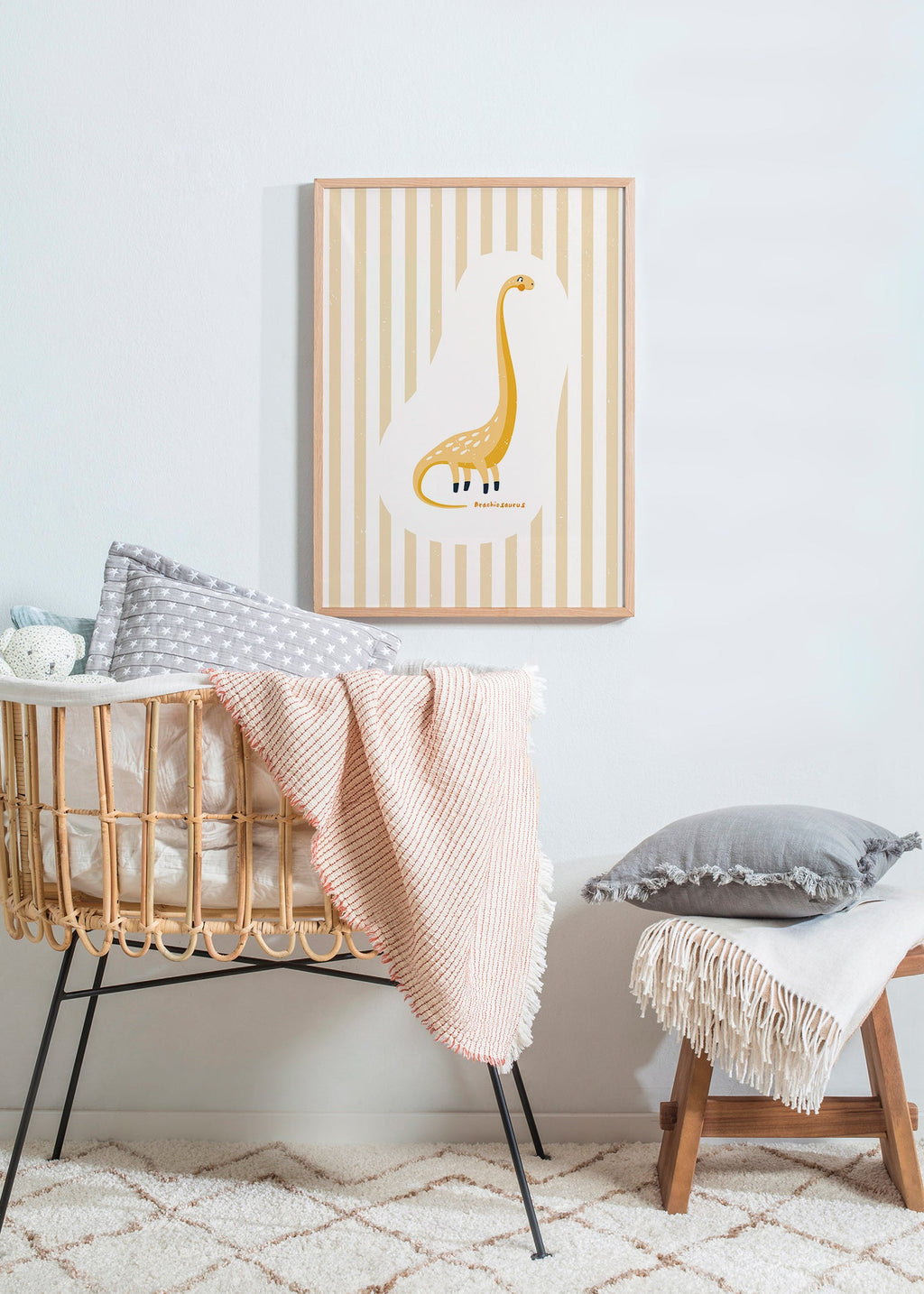 Laminé enfant Brachiosaurus jaune