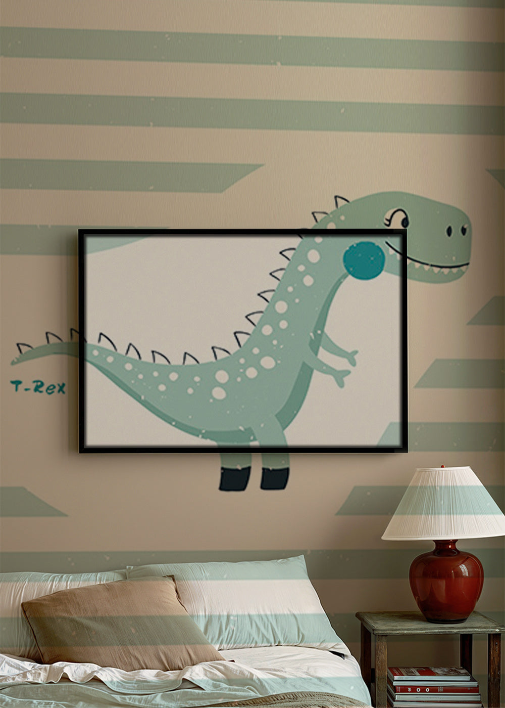 Affiche enfant T-Rex mignonne