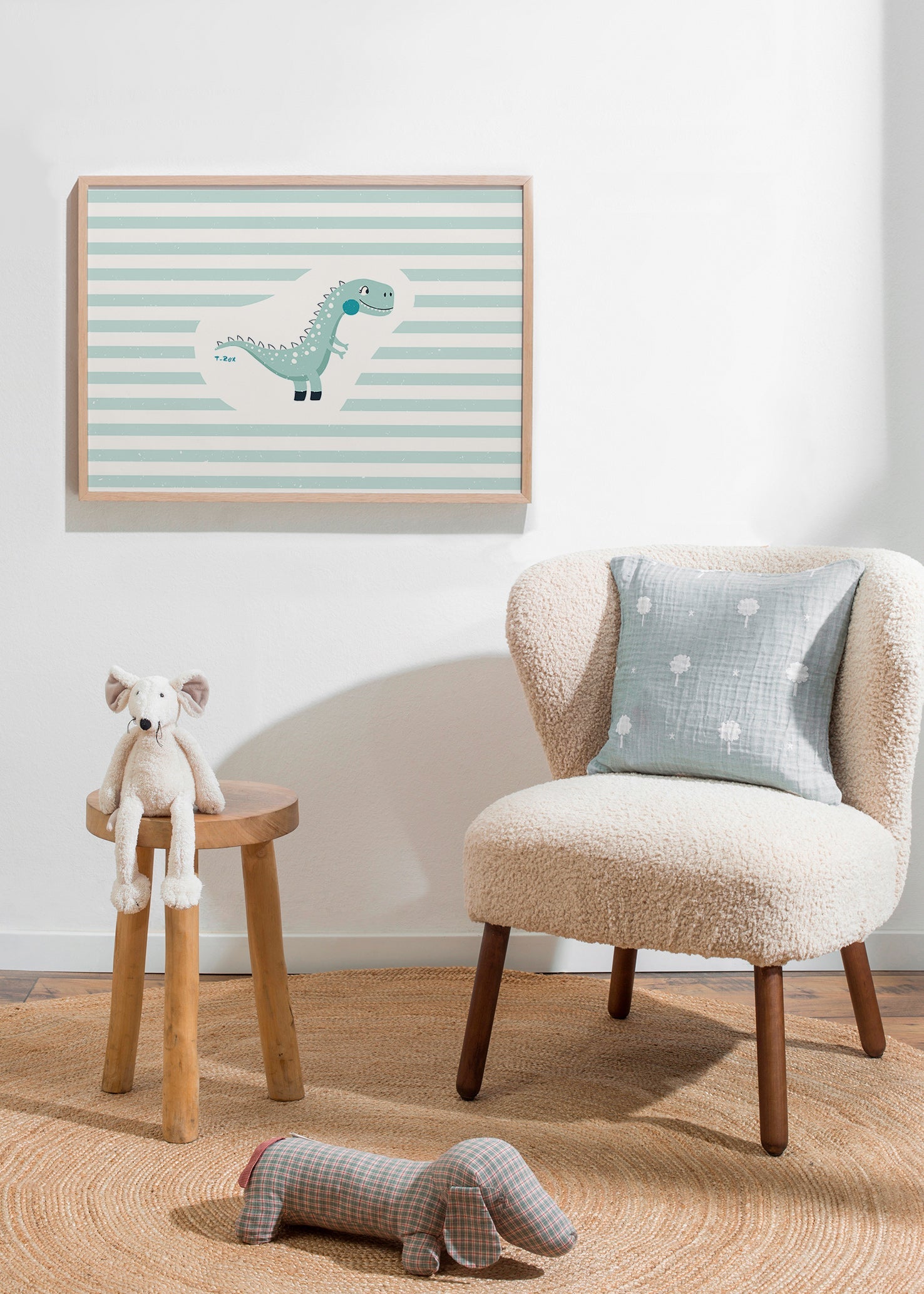 Affiche enfant T-Rex mignonne