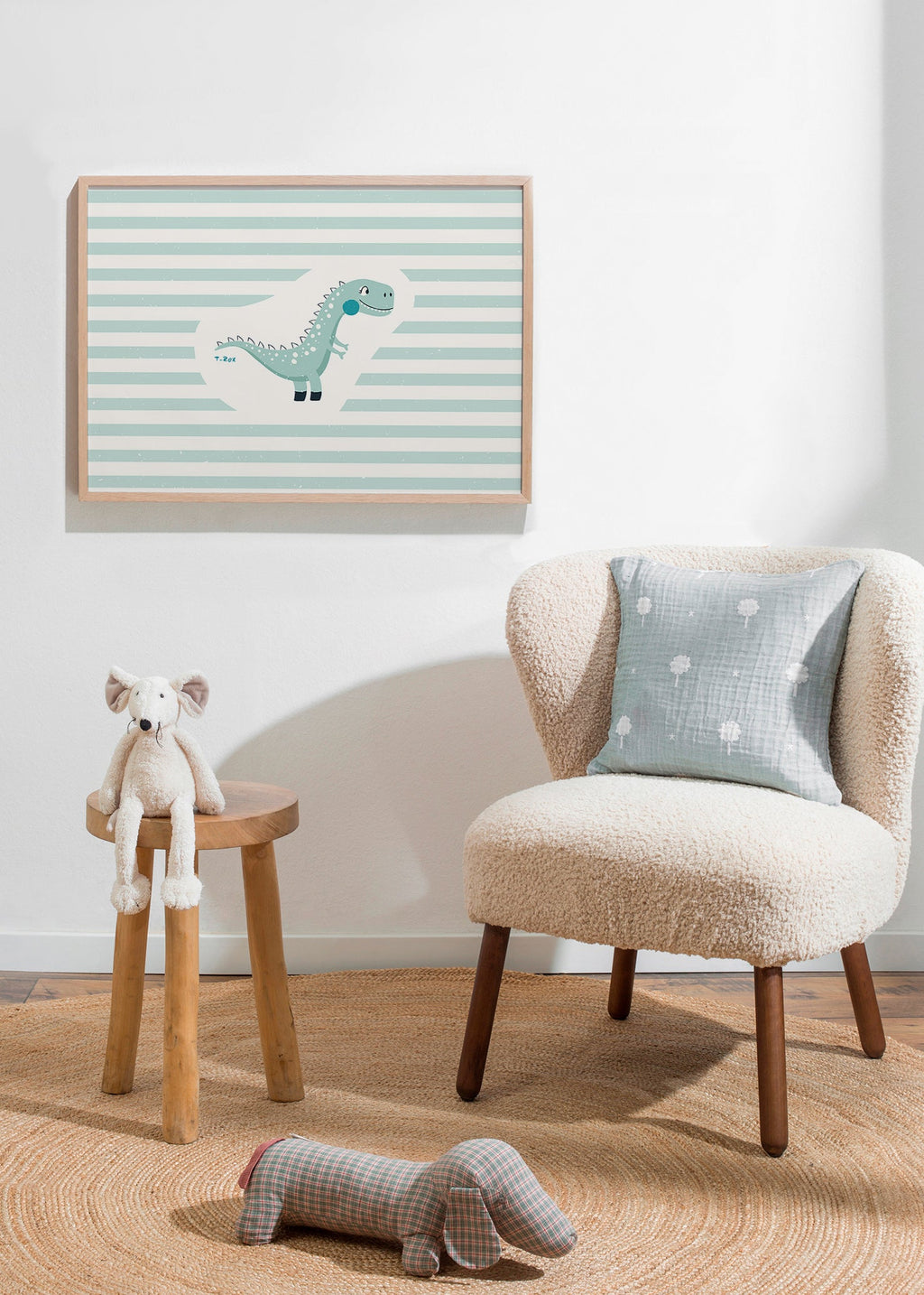 Affiche enfant T-Rex mignonne