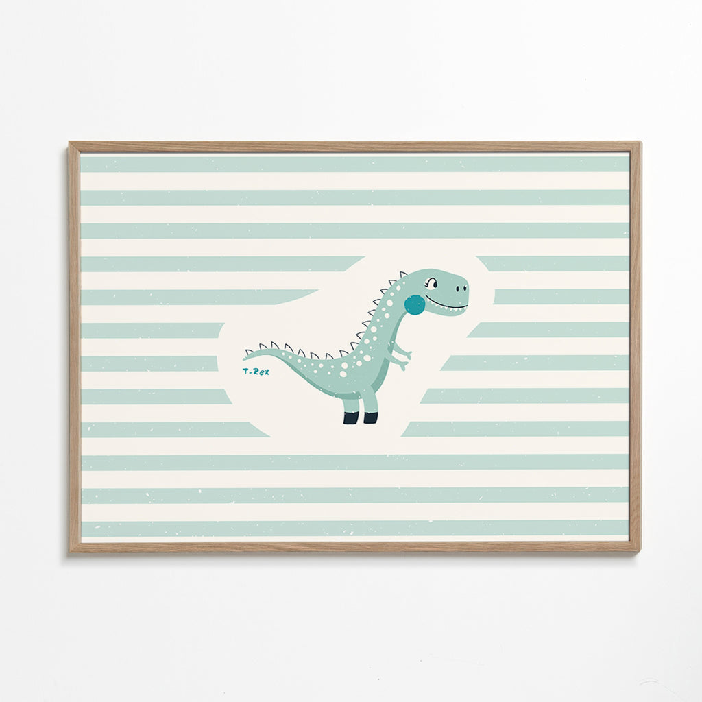 Affiche enfant T-Rex mignonne