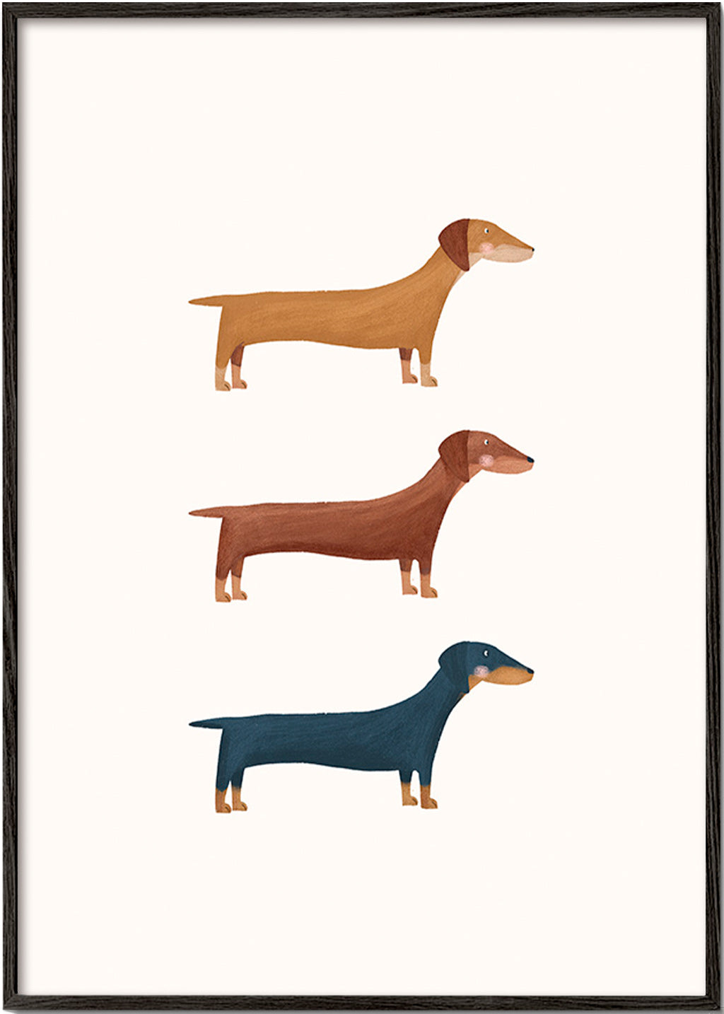 Œuvre de teckels minimaliste