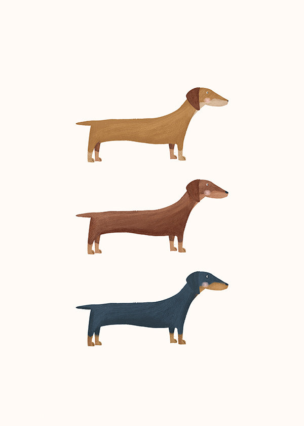 Œuvre de teckels minimaliste