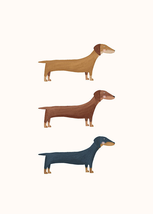 Œuvre de teckels minimaliste