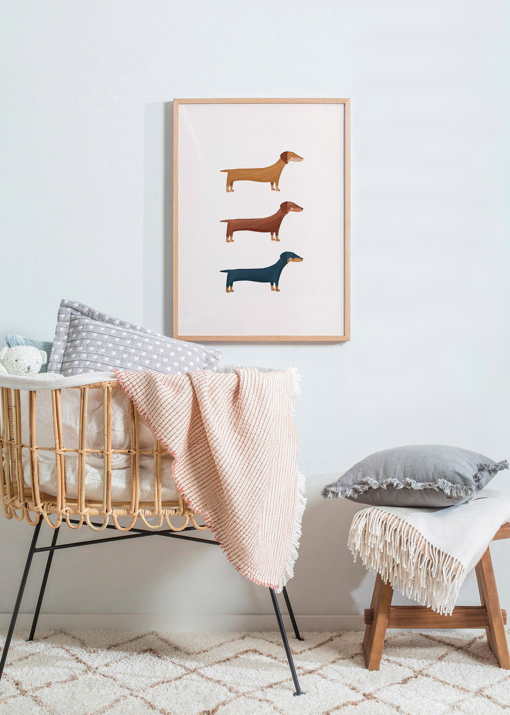 Œuvre de teckels minimaliste