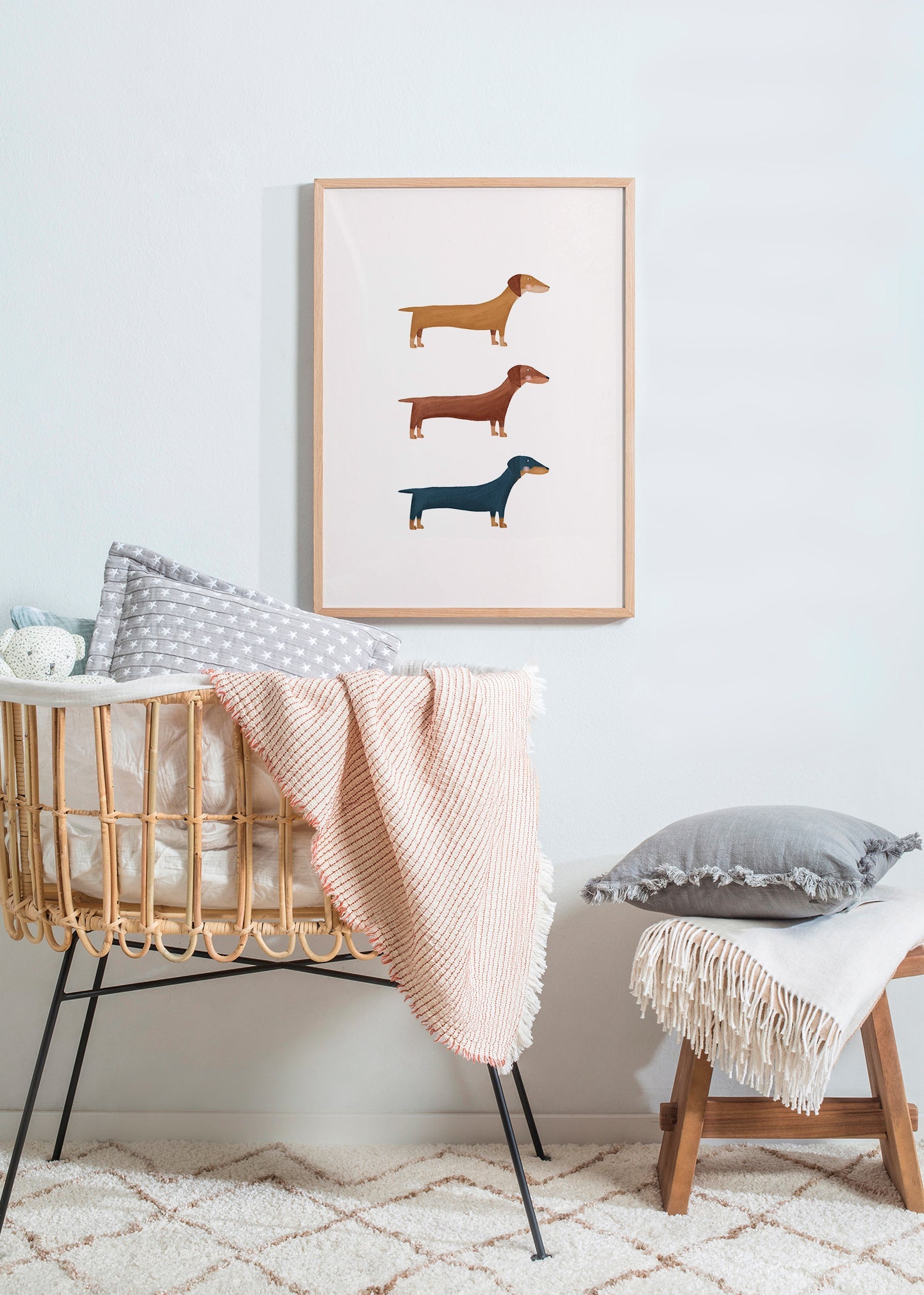 Œuvre de teckels minimaliste