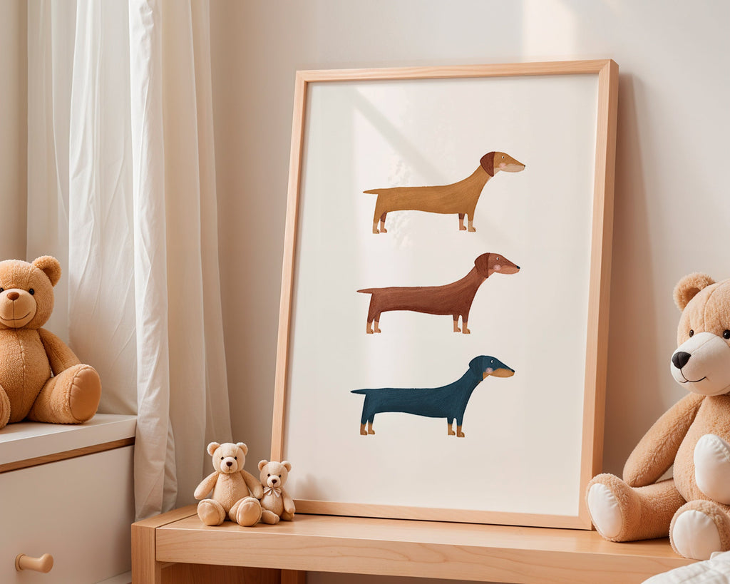 Œuvre de teckels minimaliste
