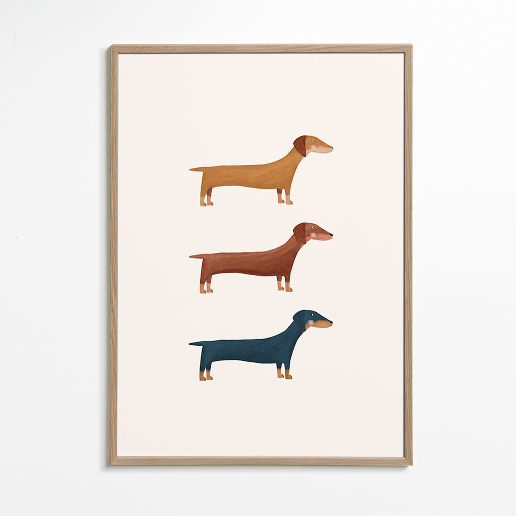 Œuvre de teckels minimaliste