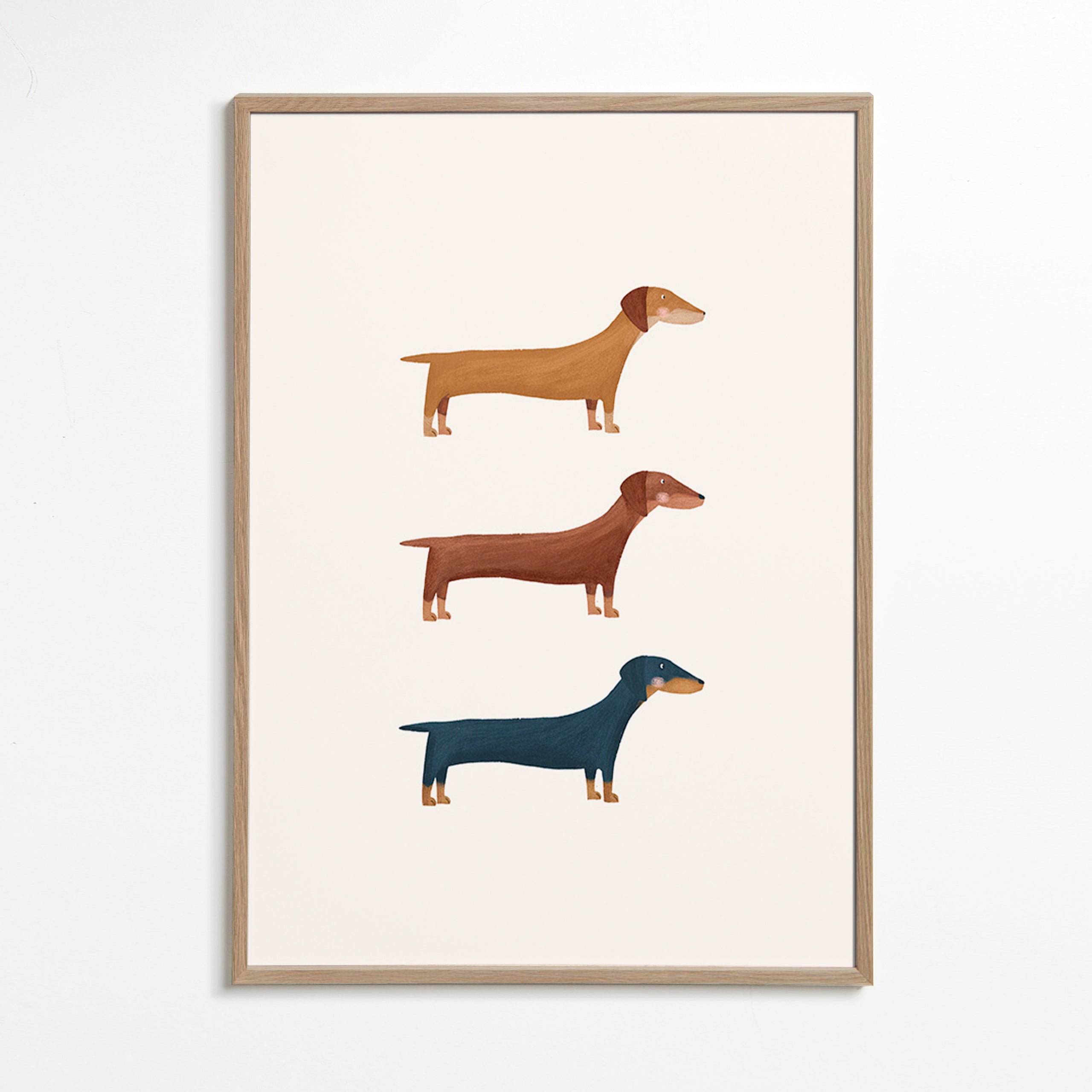 Œuvre de teckels minimaliste