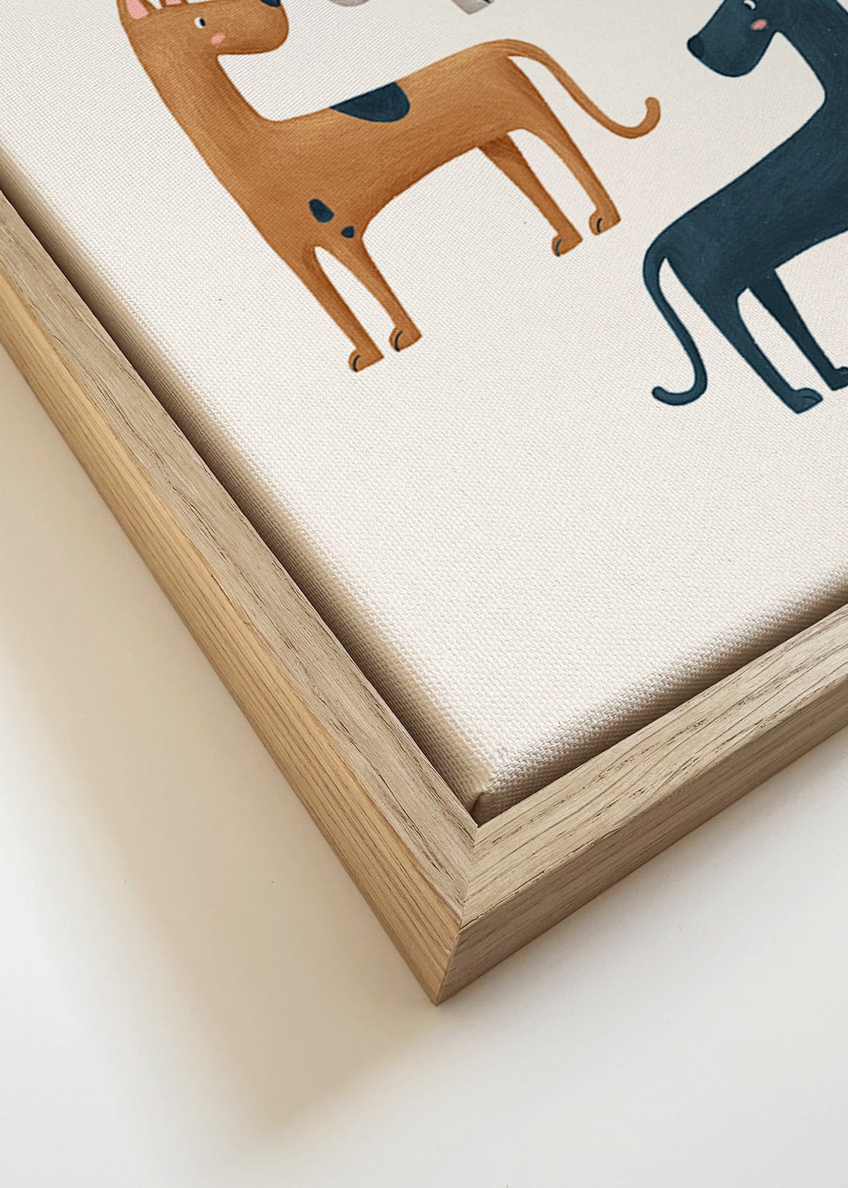Œuvre animale de trois chiens