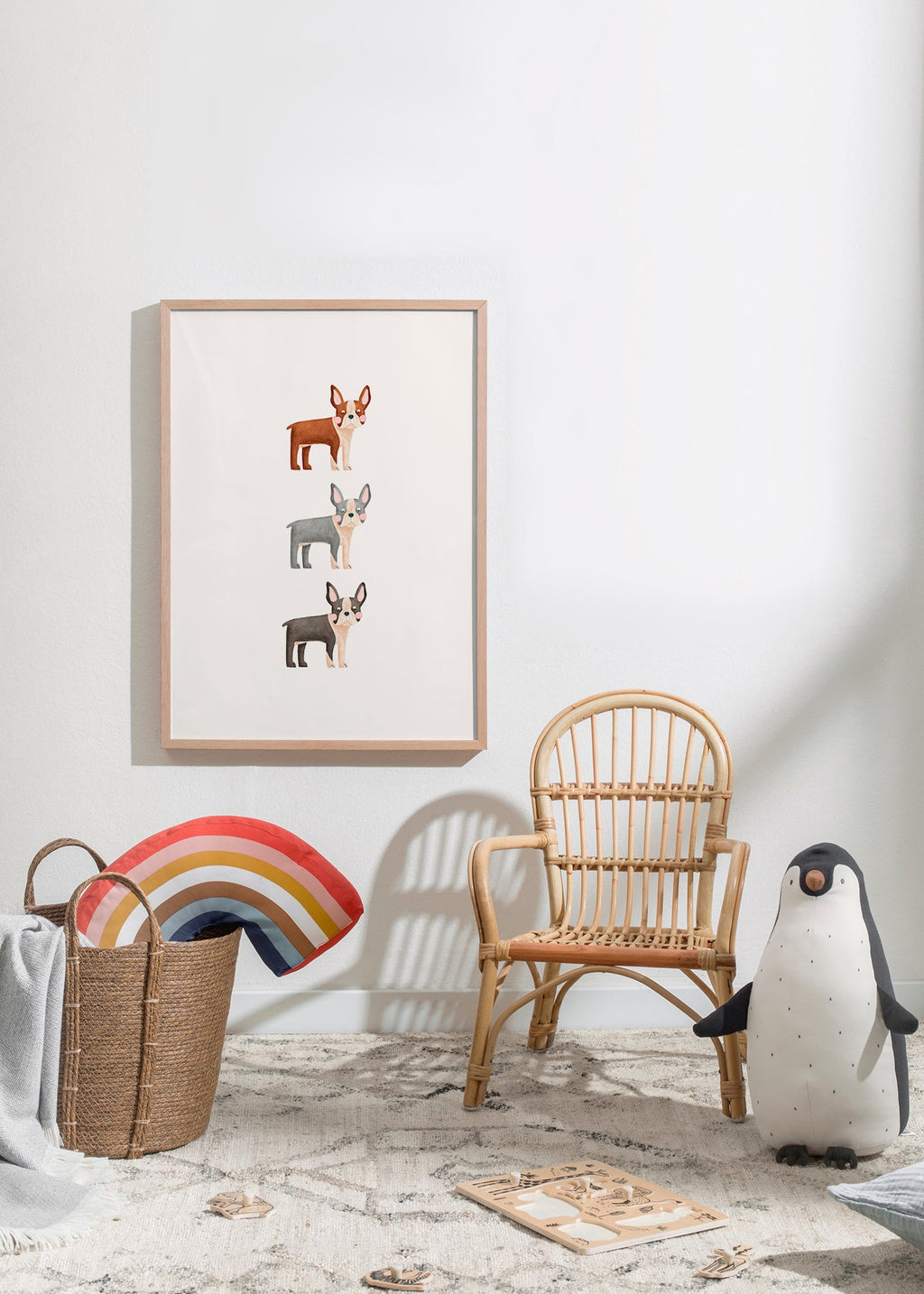 Œuvre Trois Boston Terriers