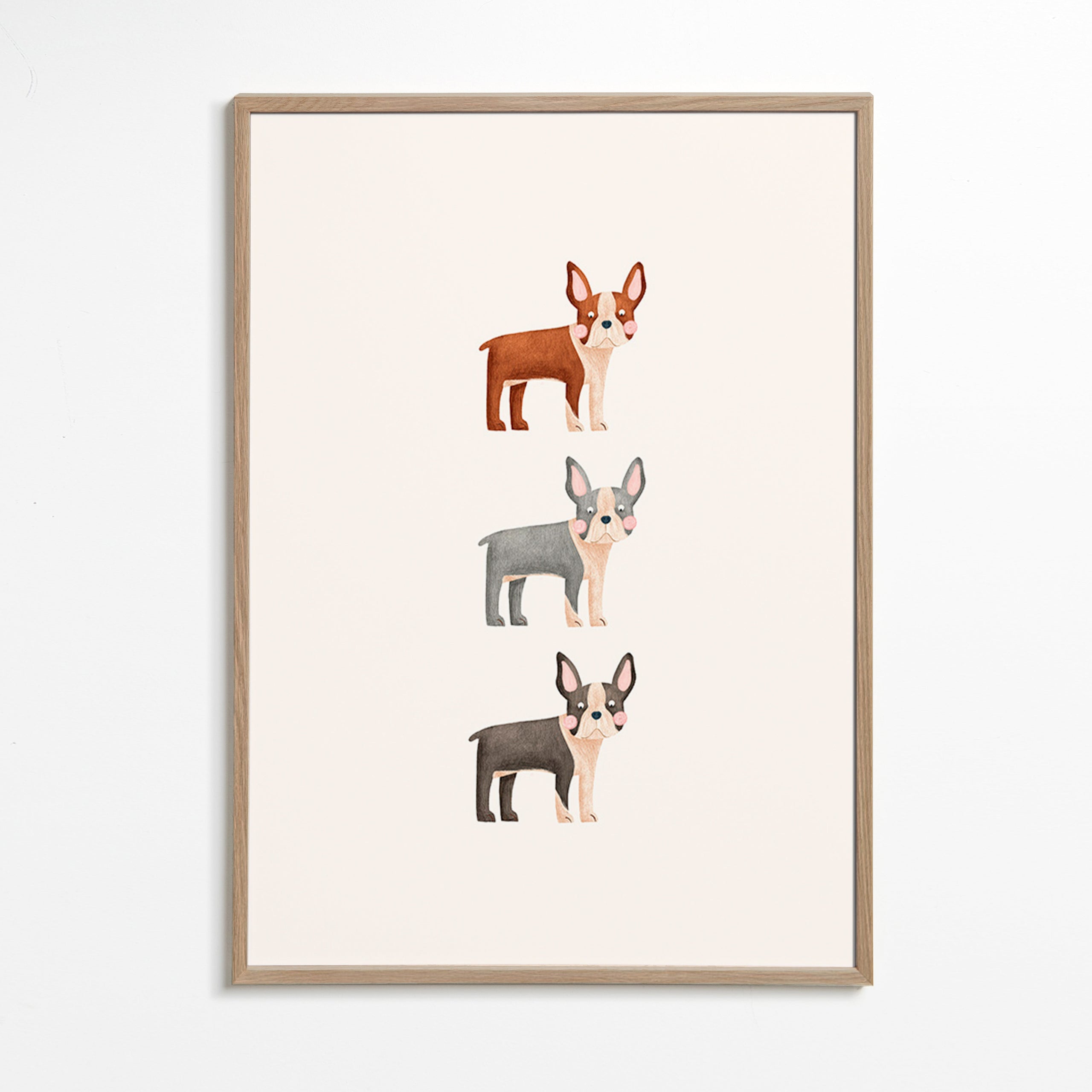 Œuvre Trois Boston Terriers