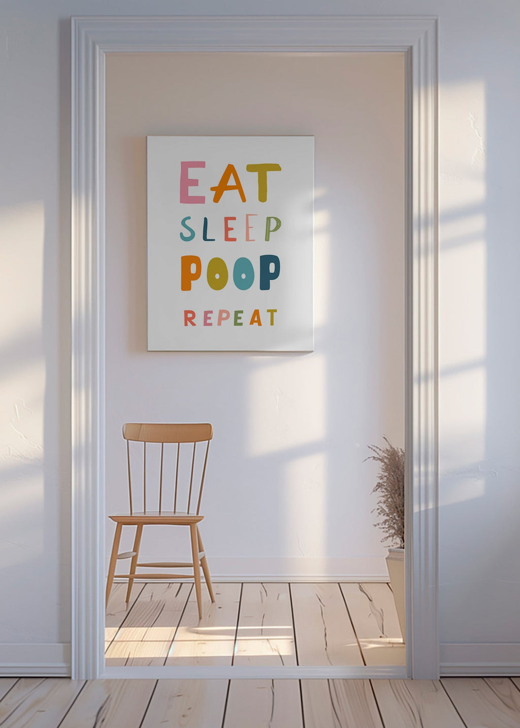 Affiche typographique enfantine et ludique