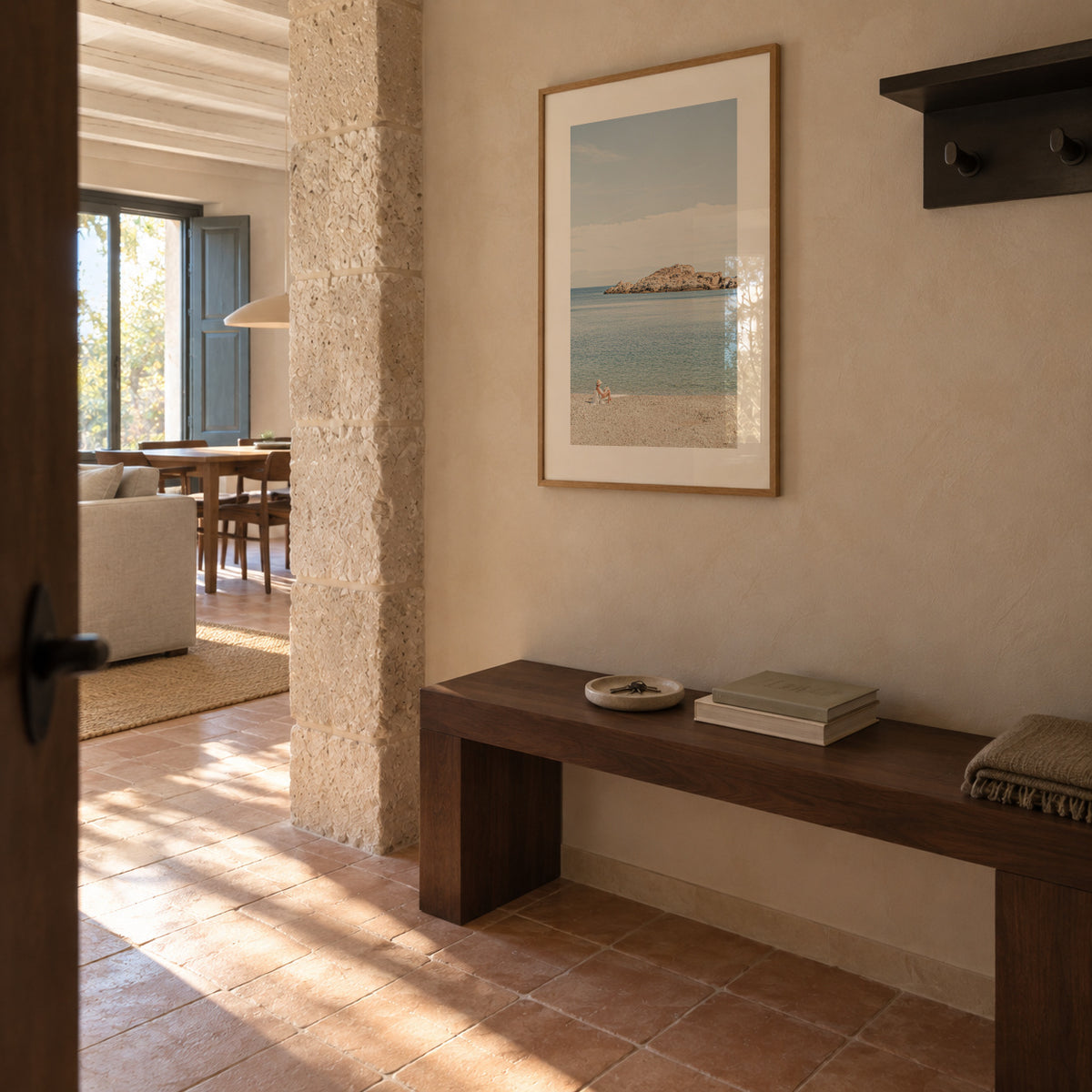 Costa Brava I - Framed poster in an interior